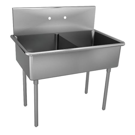 Scullery Sink 15 in x 24 in, 2, 2, Floor Mount, 304 Stainless steel MPN:NSFB230-2-J