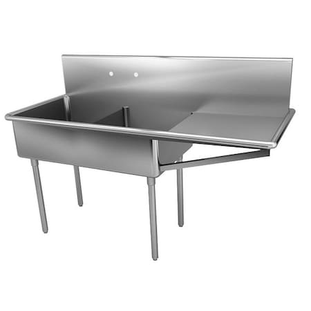 Scullery Sink 24 in x 24 in, 2, 2, Floor Mount, 304 Stainless steel MPN:NSFB248-24R-2-J