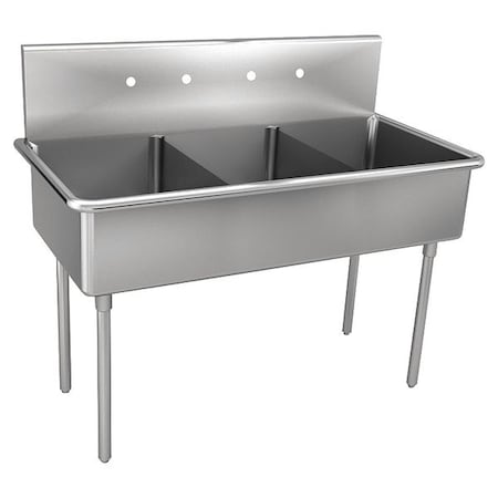 Scullery Sink 15 in x 24 in, 3, 4, Floor Mount, 304 Stainless steel MPN:NSFB345-2-2-J