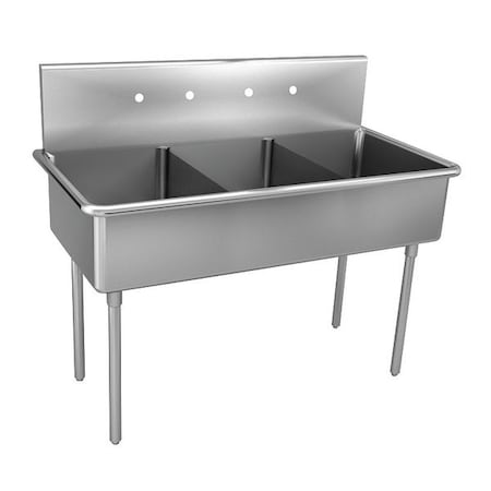 Scullery Sink 24 in x 24 in, 3, 4, Floor Mount, 304 Stainless steel MPN:NSFB372-2-2-J