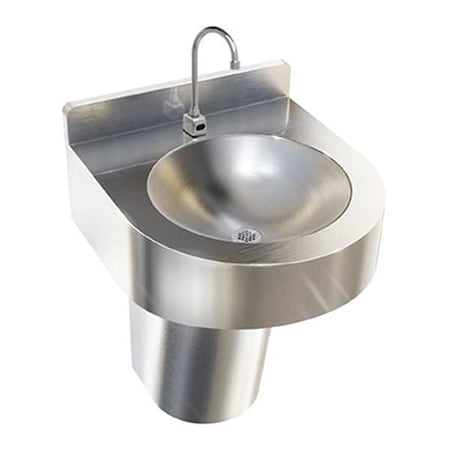Bathroom Sink 14 in x 14 in, 1, 1, Wall Hung, 18 ga. 304 Stainless Steel MPN:WHLE14S-J