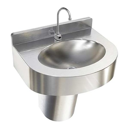 Bathroom Sink 17 1/2 in x 12 1/2 in, 1, 1, Wall Hung, 304 Stainless steel MPN:WHLV175S-J