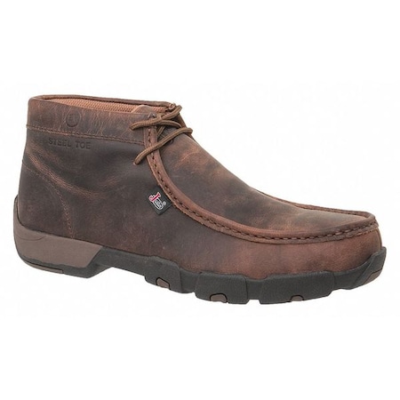 Men's Chelsea Boot, 14 M, Steel Toe, 4 in H, Brown, 235 MPN:235- 140 M