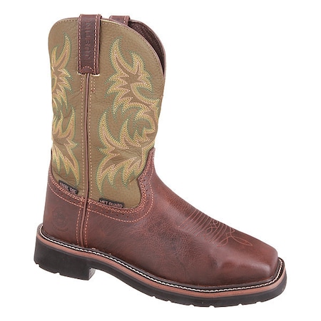 Men's Western Boot, 11 EE, Steel Toe, 11 in H, Brown, WK4570 MPN:SE4570