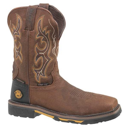 Hybred, Men's 11 in Composite Toe Western Boot, Brown, 9 1/2, D, WK4625 MPN:SE4625