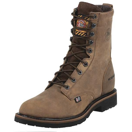 Men's 8-Inch Work Boot, 9 D, Steel Toe, 8 in H, Brown, WK961 MPN:SE961