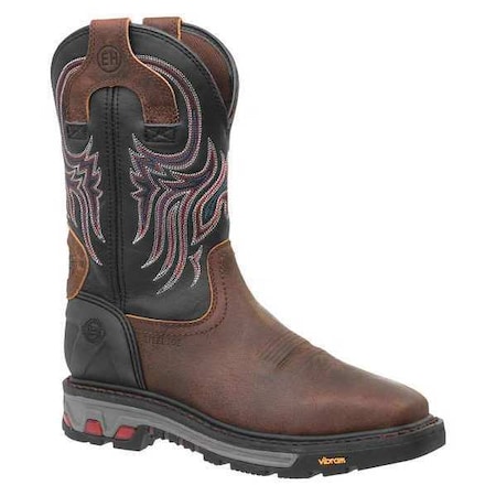 Men's Western Boot, 14 EE, Steel Toe, 11 in H, Brown, WK2104 MPN:WK2104- 140 EE