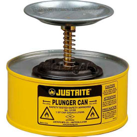 Justrite Plunger Can 1-Quart Yellow 10118 10118