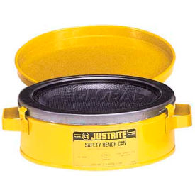 Justrite Bench Can 1-Quart Yellow 10171 10171