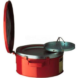 Justrite Bench Can 1-Gallon w/ Basket Red 10370 10370