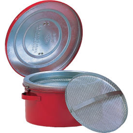Eagle Mfg Red Metal Bench Can 2 Quart Capacity B602