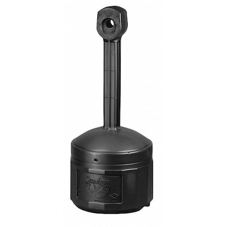 4 gal Smokers Cease-Fire Cigarette Receptacle, 38-1/2 in H x 16-1/2 in Dia, Black MPN:26800D