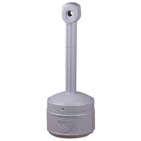Smokers Cease-Fire Cigarette Receptacle, 1 gal., Pewter MPN:26806
