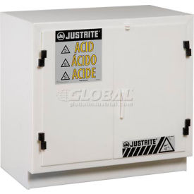 Justrite 36x2-1/2 Ltr Bottle Cap Acid Cabinet Self-Close 2 Door 36