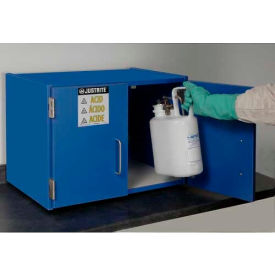 Justrite 6x2-1/2 Ltr. Bottle Cap. Acid Cabinet Manual Close 2 Door 24