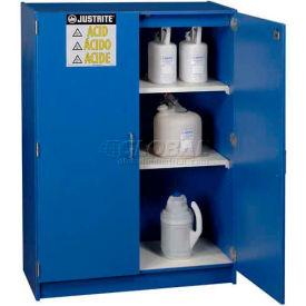 Justrite 49x2-1/2 Ltr. Bottle Cap. Acid Cabinet Manual Close 2 Door 42