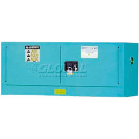 Justrite 12 Gal. Acid Corrosive Cabinet Self-Close 2 Door Piggyback 43