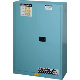 Justrite 45 Gal. Acid Corrosive Cabinet Self-Close 2 Door 43