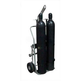 Justrite® 4 Wheel 2 Cylinder Truck with Hoist Ring G-3553 - 10-1/2