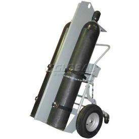 Justrite® 2 Cylinder Truck 4 Wheel with Tray Firewall & Hoist Ring G-3993 - 16