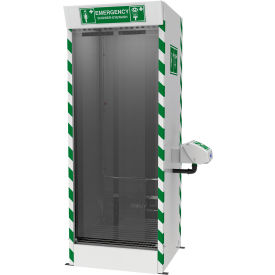 Hughes® Emergency Cubicle Shower w/ Multi-Nozzle Body Eye & Face Wash Floor Mount 30 GPM SD31K45G