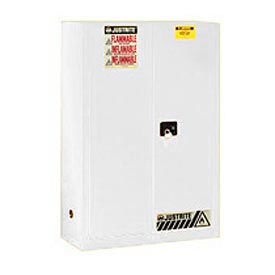 Justrite® Drum Cabinet 45 Gal. Capacity Vertical Manual Close Hazmat Flammable W/ Drum Support 8945053