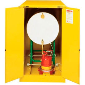 Justrite® Drum Cabinet 55 Gal Capacity Horizontal Self Close Flammable W/ Cradle Track 899320
