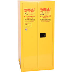 Eagle Mfg Drum Cabinet 55 Gal. Capacity Vertical Self Close Hazmat W/ Drum Suports & Rollers HAZ2610X