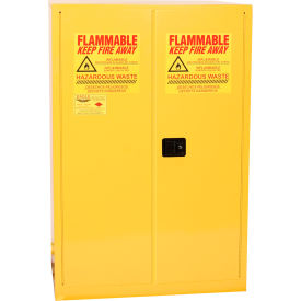 Eagle Mfg Drum Cabinet 60 Gal. Capacity Vertical Self Close Hazmat W/ Drum Suports & Rollers HAZ9010X