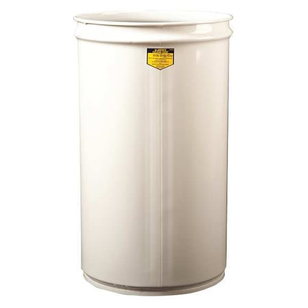 Open Head Waste Receptacle Drum, Steel, 15 gal, Unlined, White MPN:26005W