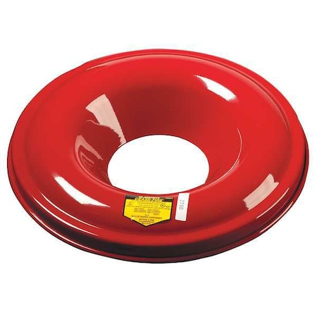 Utility Drum Top, Cease-Fire, Red, Metal MPN:26355