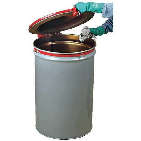 Powder-Coated Drum Lid, Red, Steel MPN:26753