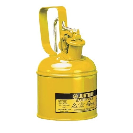 Type I Safety Can, Galvanized Steel, 1 qt, Trigger Handle, Self-Closing Lid, Yellow, Diesel MPN:10111