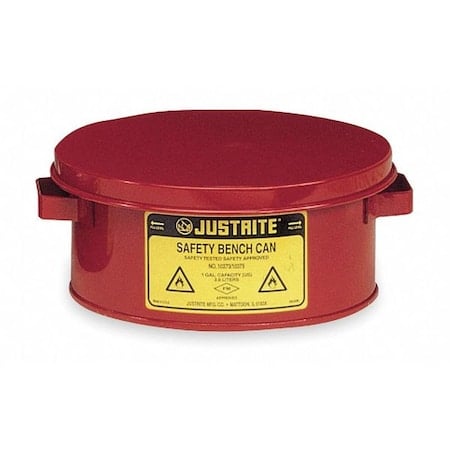 Bench Can 1 gal Steel Can, Steel Plunger, 7 1/2 in Dasher Plate Dia., Red MPN:10375