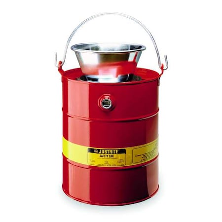 Drain Can, 3 Gal., Red, Galvanized Steel MPN:10903