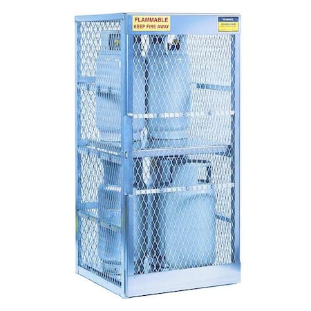 Cylinder Storage Cabinet, Gray, Aluminum MPN:23010