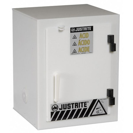 Hazardous Material Storage Cabinet, 4 gal, 0 Shelves, Polyethylene, 17 in W x 22 in H x 17 in D MPN:24004