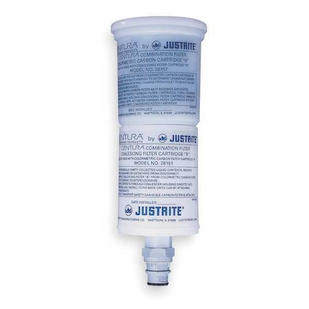 HPLC Coalescing/Carbon Filter, Plastic, White, 3 1/2 in Dia. MPN:28161