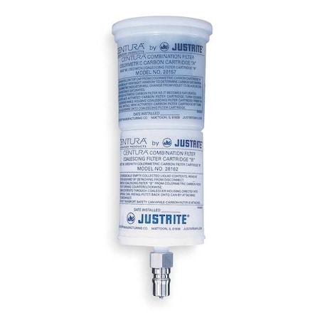 HPLC Coalescing/Carbon Filter, Plastic, White, 3 1/2 in Dia. MPN:28162