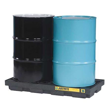 Spill Deck, 24 gal Spill Capacity, 2 Drums, 2, 500 lb Load Capacity, Recycled Polyethylene MPN:28655