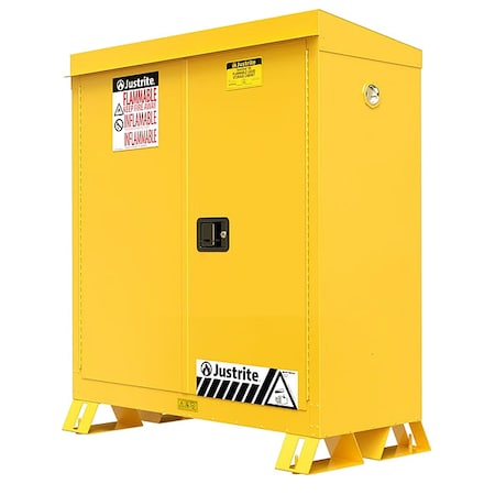Hazardous Material Storage Cabinet, 30 gal, 1 Shelves, Steel, 43 in W x 44 in H x 18 in D, Yellow MPN:813000