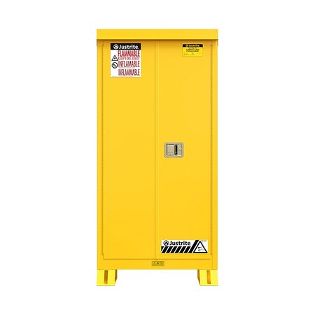 Outdoor Safety Cabinet, 60 gal, 2 Shelves, Steel, 34 in W x 72 in H x 38 in D, Yellow MPN:816000