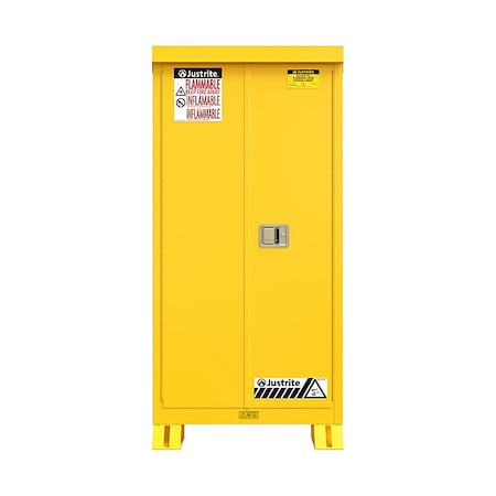 Outdoor Safety Cabinet, 30 gal, 1 Shelves, Steel, 43 in W x 44 in H x 18 in D, Yellow MPN:816020