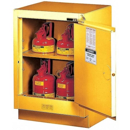 Flammables Safety Cabinet, 15 gal, 1 Shelves, Steel, 24 in W x 35-3/4