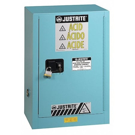 Corrosive Safety Cabinet, 15 gal, 1 Shelves, Steel, 24 in W x 35-3/4