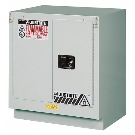 Flammable Liquid Safety Cabinet, 19 gal, 1 Shelves, Galvanized Steel, 30 in W x 35-3/4
