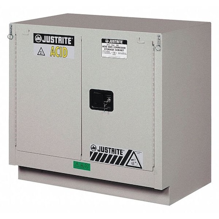Corrosive Safety Cabinet, 23 gal, 1 Shelves, Steel, 36 in W x 35-3/4
