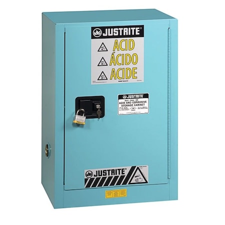 Corrosive Safety Cabinet, 12 gal, 1 Shelves, Steel, 23-1/4 in W x 35