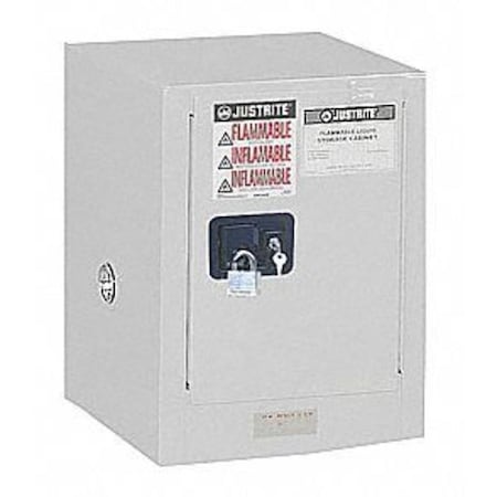 Flammables Safety Cabinet, 12 gal, 1 Shelves, Steel, 23 1/4 in W x 35 in H x 18 in D, White MPN:891225