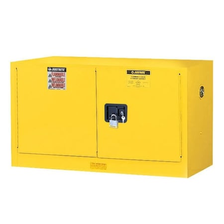 17 gal, 1 Shelves, 18-Gauge Steel, 43 in W x 24 in H x 18 in D, Yellow MPN:8917008